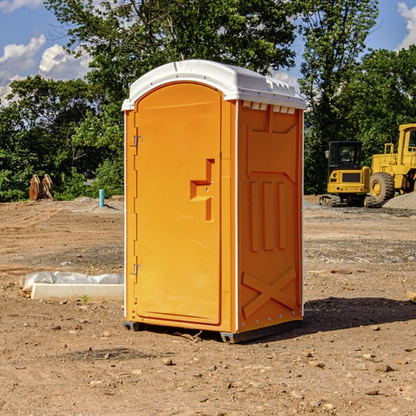 how often are the portable restrooms cleaned and serviced during a rental period in Thornton